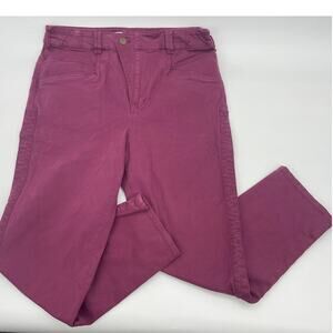 ANTHROPOLGIE Magenta Colored Casual Pant Size 32 Tapered Leg Soft Purple